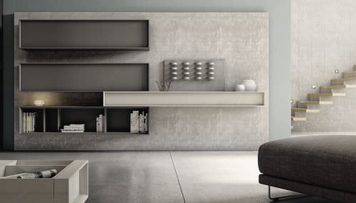 Moderne Wohnwand - NEXT : 215 - A. Brito - lackiertes Holz