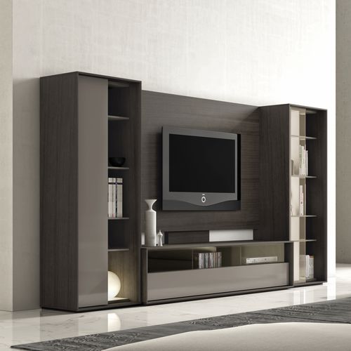 Moderne Wohnwand - NEXT : 220 - A. Brito - Holz / lackiertes Holz