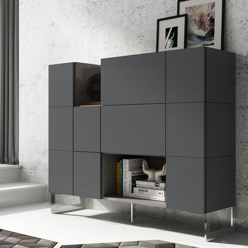 Hohes Sideboard - GINZA + : AU11  - A. Brito - modern / lackiertes Holz