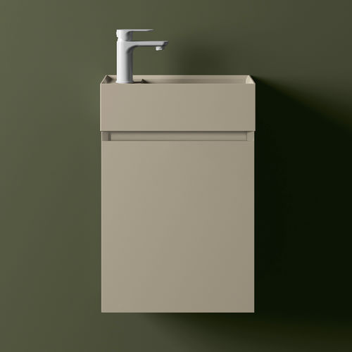 Eingebautes Waschbecken - LILLIPUT 45 - Inda - Marmor / mit integrierter Waschtischplatte / rechteckig