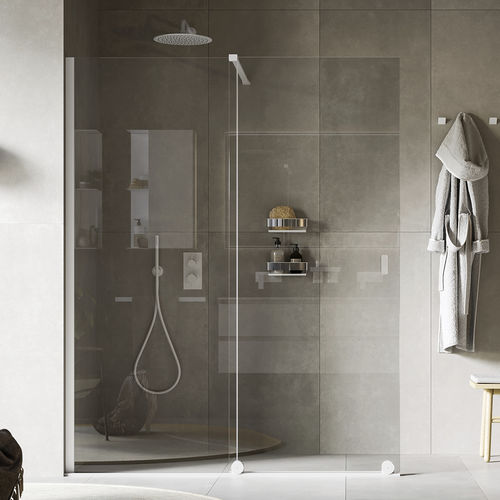 Begehbare Duschkabine WALKIN COULISSANTE Inda Glas / Aluminium / mit Schiebetür