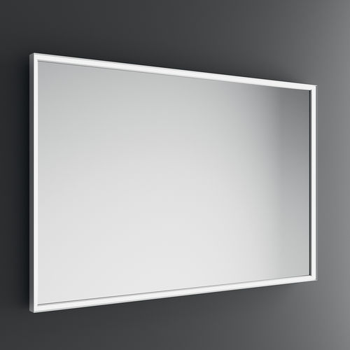 Wandmontierter Spiegel für Badezimmer - PIRANO / PIRANO+ - Inda - modern / rechteckig / Aluminium