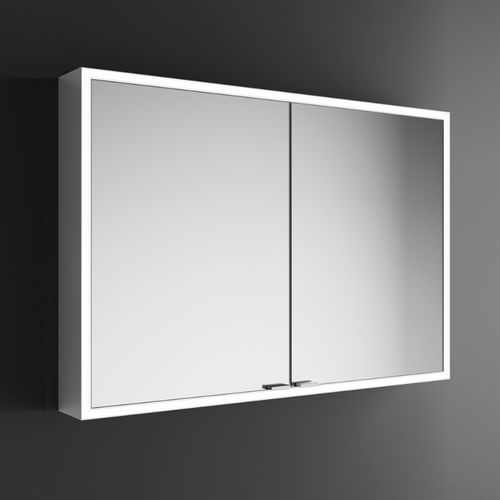 Wandmontierter Spiegel für Badezimmer - QUATTRO - Inda - modern / rechteckig / Aluminium