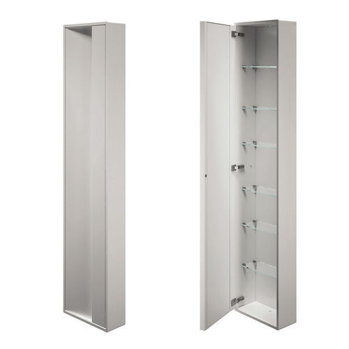 Moderner Badezimmer-Schrank - A8037A - Inda - für Privatgebrauch / Edelstahl / Glas
