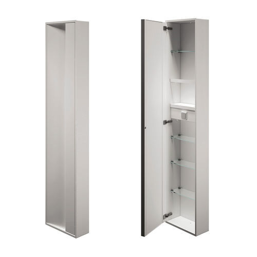 Moderner Badezimmer-Schrank - A8037B - Inda - für Privatgebrauch / Edelstahl / Glas