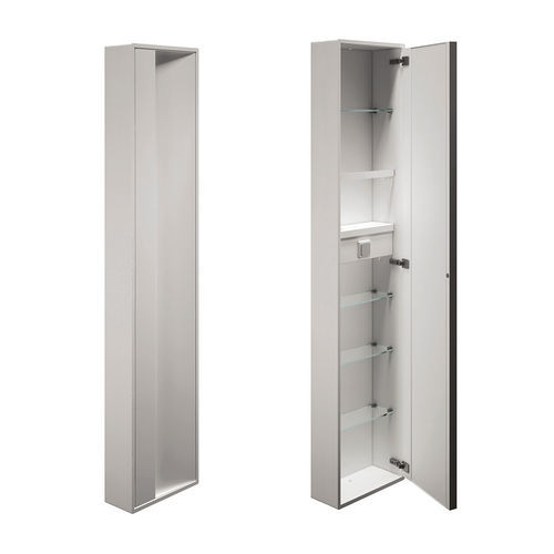 Moderner Badezimmer-Schrank - A8038B - Inda - für Privatgebrauch / Edelstahl / Glas
