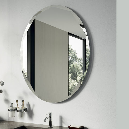 Wandmontierter Spiegel für Badezimmer - TRASIMENO - Inda - modern / rund / silberfarben
