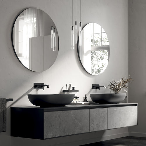 Wandmontierter Spiegel für Badezimmer - MAGGIORE - Inda - modern / rund / Chrom