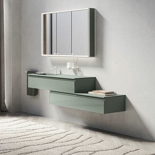 Wandhängender Waschtisch-Unterschrank - PERFETTO - Inda - Holz / MDF / Laminat
