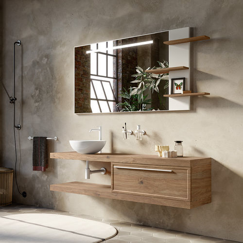 Wandhängender Waschtisch-Unterschrank - TIVOLI - Inda - Holz / Laminat / modern
