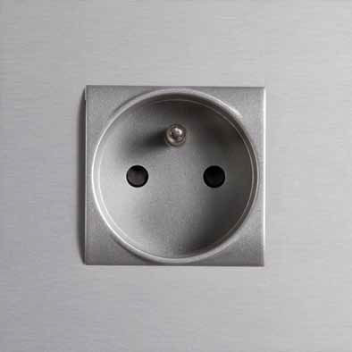 Wandmontierte Steckdose - ARNO - CJC Systems - Aluminium / modern