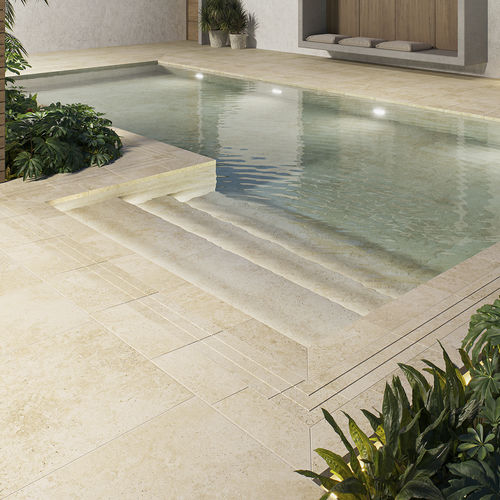 Feinsteinzeug-Ablaufrost - CROSSCUT RJ70 - Cerámica Mayor - für öffentliche Bereiche / für Grünflächen / für Pool