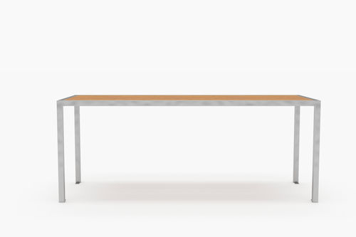 Picknicktisch / originelles Design - UTIL TABLE - Factory Street Furniture - Holz / galvanisiertem Stahl / Edelstahl