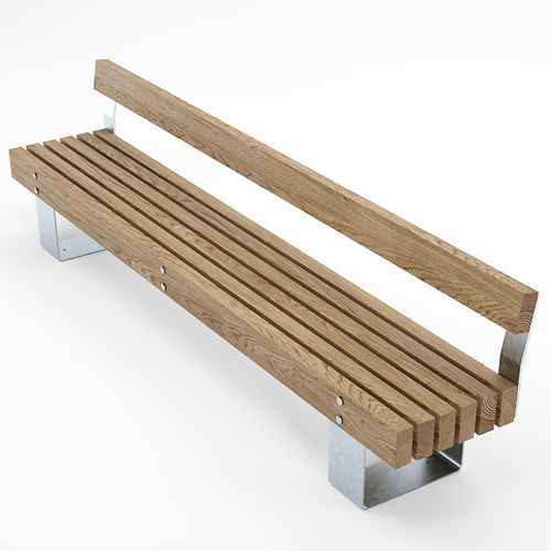Moderne Bank für den öffentlichen Raum - QUAY SEAT - Factory Street Furniture - Holz / galvanisiertem Stahl / mit Rückenlehne