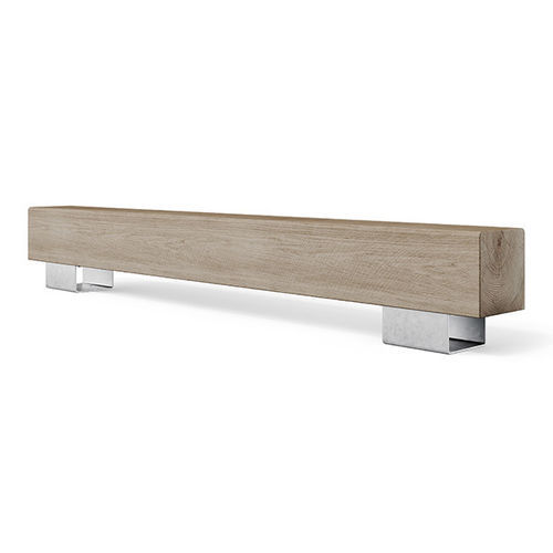 Moderne Bank für den öffentlichen Raum - BEAM - Factory Street Furniture - Eiche / galvanisiertem Stahl / Massivholz