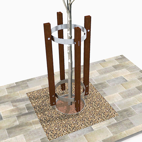 Baumschutz / galvanisiertem Stahl - CHRONOS - Factory Street Furniture - Holz