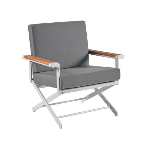 Moderner Sessel - OSKAR - SIFAS - Sunbrella® / Kunstleder / Teakholz