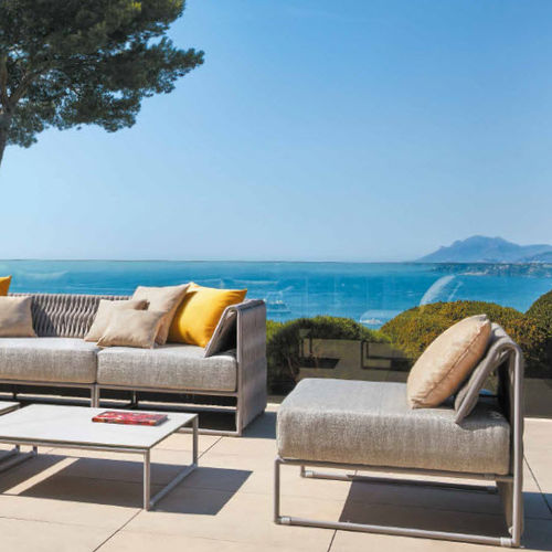 Moderner Kaminsessel - KALIFE  - SIFAS - Sunbrella® / Aluminium / Polyester