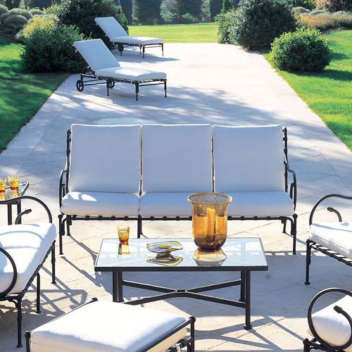 Klassischer Couchtisch - KROSS - SIFAS - Hartglas / Gestell aus Aluminium / rechteckig