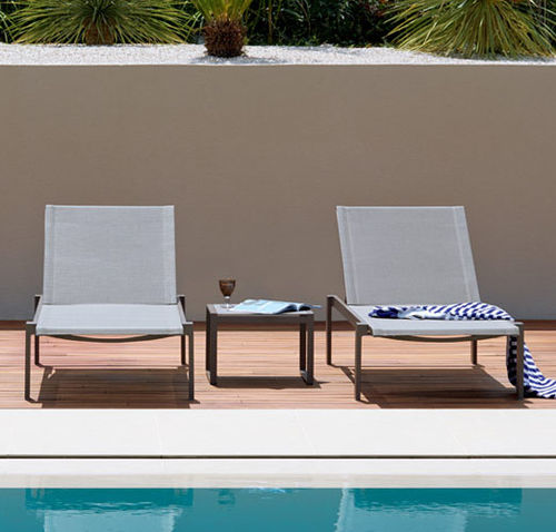Moderne Sonnenliege - KWADRA - SIFAS - Polyester / lackiertes Aluminium / für Garten