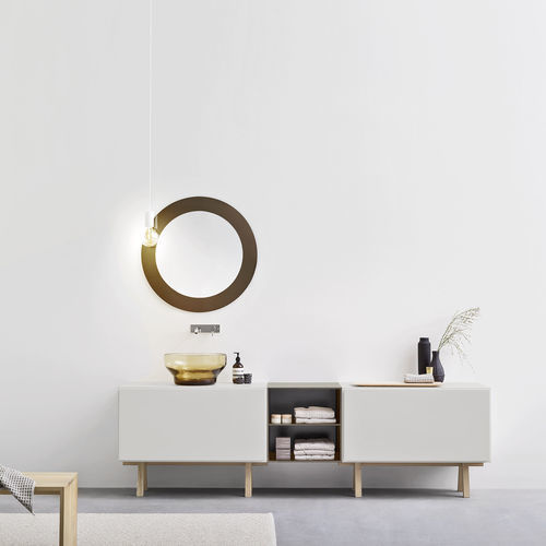 Wandmontierter Spiegel - BRAME - Rexa Design - modern / rechteckig / rund
