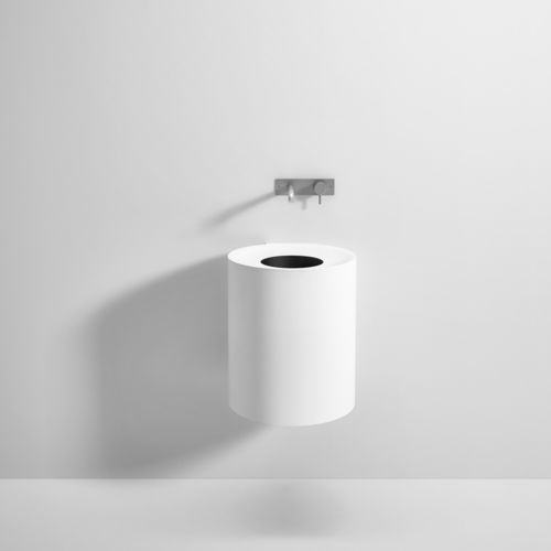 Wand-Waschbecken - Rexa Design - Corian® / rund / ohne Öffnung