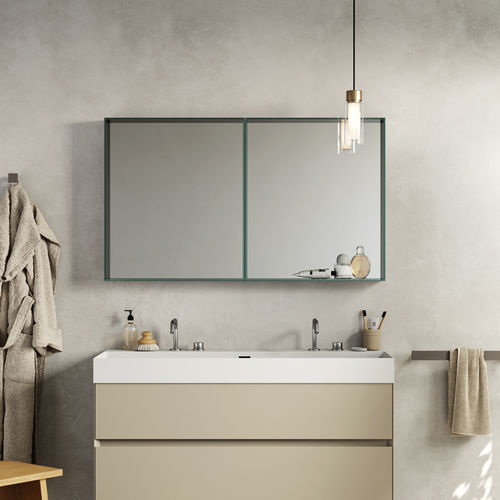 Wandmontierter Spiegel für Badezimmer - CARRÈ - Rexa Design - modern