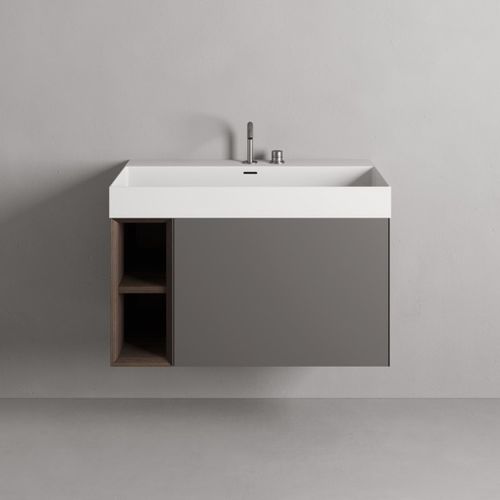 Wand-Waschbecken - Rexa Design - Keramik / Mattfinish / rechteckig