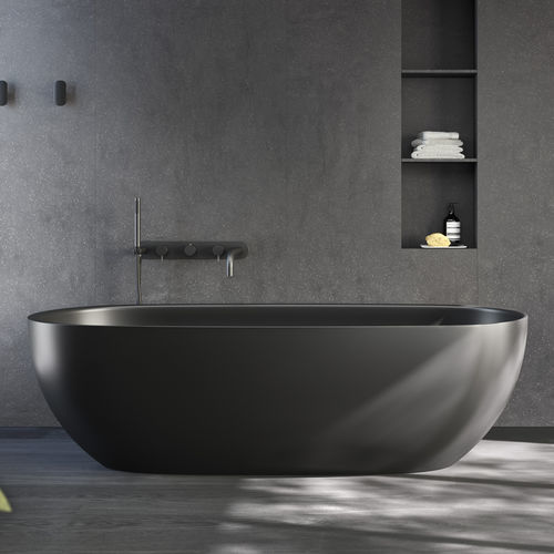 Ovale Badewanne - HOLE - Rexa Design - freistehend / für Wohnungen / Eiche