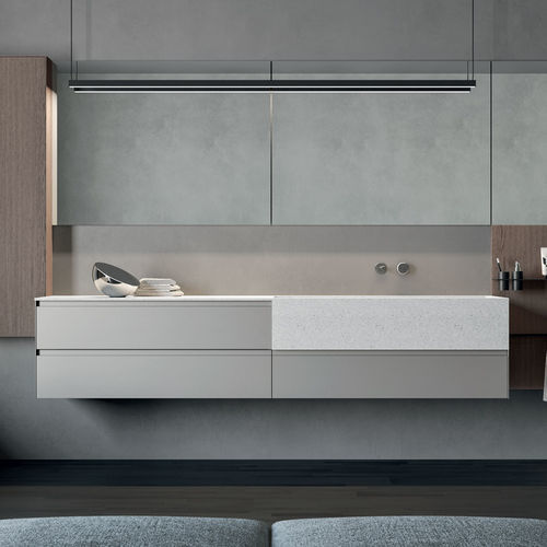 Aufsatzwaschbecken - AGAR - Rexa Design - Verbundwerkstoff / rund / ohne Öffnung