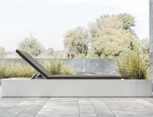 Moderne Sonnenliege - Rexa Design - Stoff / Corian® / verstellbare Rücklehne