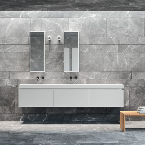 Wandhängender Waschtisch-Unterschrank - Prime - Rexa Design - Corian® / modern / mit Tür