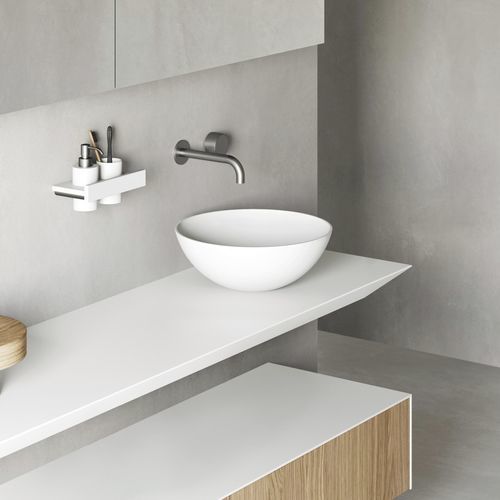 Aufsatzwaschbecken - Rexa Design - Corian® / rund / ohne Öffnung