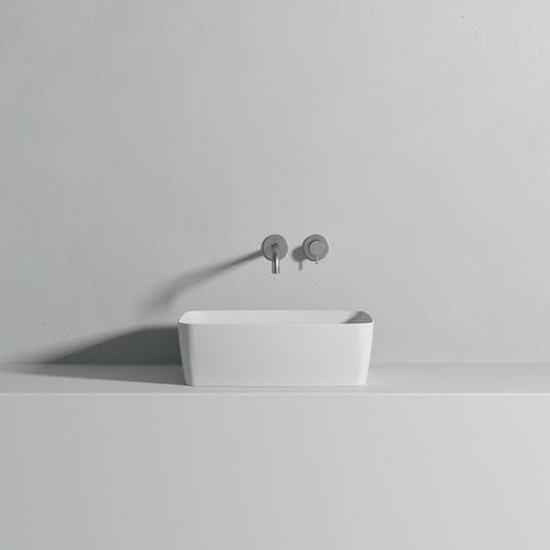 Aufsatzwaschbecken - Rexa Design - Corian® / rechteckig / ohne Öffnung