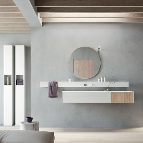 Holz-Waschtischplatte - TOP WITH DRAWERS - Rexa Design - Corian®