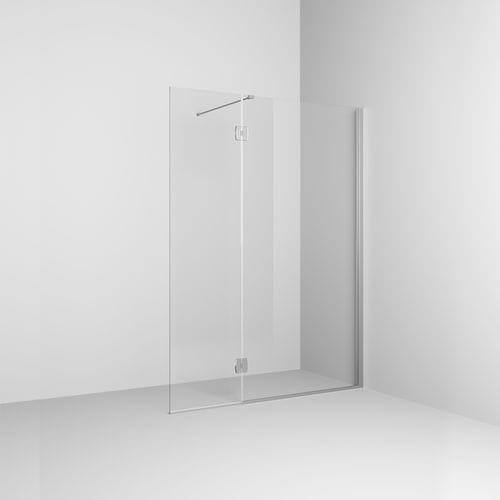 Festinstallierte Duschwand - Rexa Design - rechteckig / für Eckeinbau / Hartglas