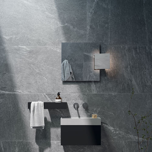 Moderne Wandleuchte - Spin  - Rexa Design - für den Innenraum / Corian® / rechteckig