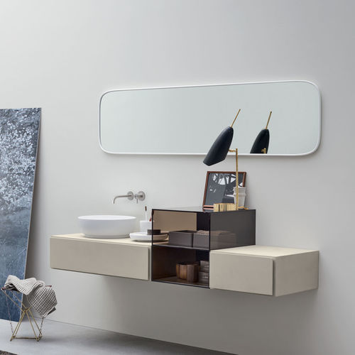Wandmontierter Spiegel - Esperanto - Rexa Design - modern / rechteckig / Corian®
