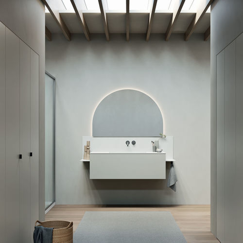 Wandmontierter Spiegel - Sunset - Rexa Design - modern / halbrund / silberfarben