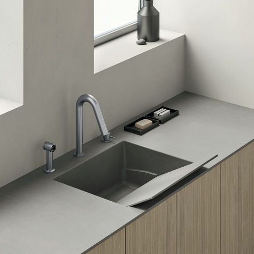 Einhebelmischer für Waschtisch - Laundry  - Rexa Design - Aufsatz / Messing / für Badezimmer