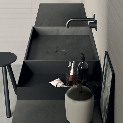 Aufsatzwaschbecken - EVE - Rexa Design - Corian® / nach Maß / rechteckig