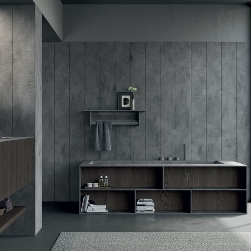 Corian®-Fliesen - Parallele - Rexa Design - gerillt / für den Innenraum / für Badezimmer