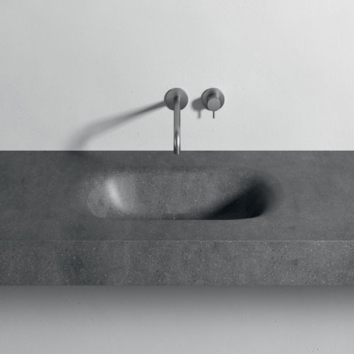 Einbauwaschbecken - TERMOFORMATO - Rexa Design - Corian® / mit integrierter Waschtischplatte / rechteckig