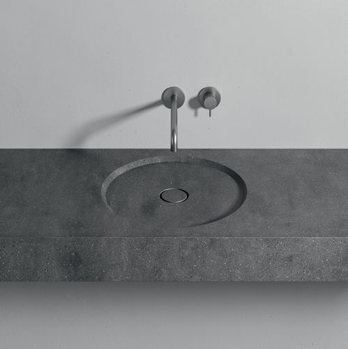 Einbauwaschbecken - FLAT - Rexa Design - Corian® / rund / ohne Öffnung