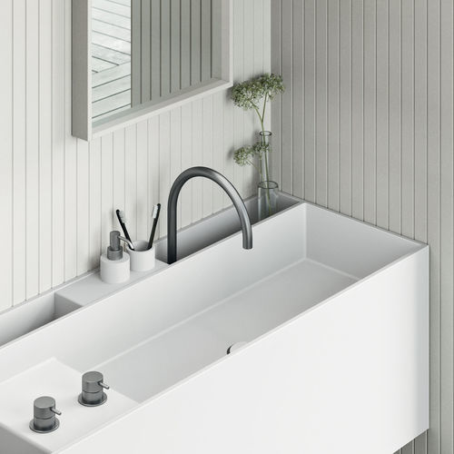 Corian®-Fliesen - Gessati - Rexa Design - gerillt / für den Innenraum / für Badezimmer