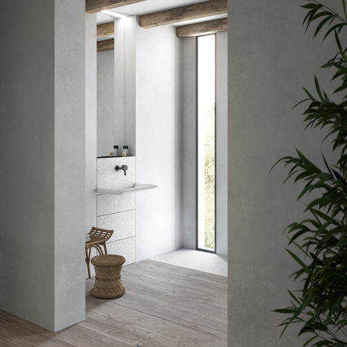 Wandmontierter Waschtisch-Unterschrank - VISION ICON - Rexa Design - Corian® / aus Korakril™ / modern