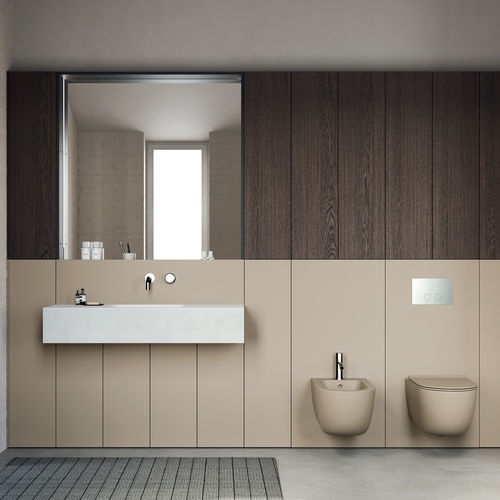 Modernes Badezimmer - VISION EVOKE - Rexa Design - Keramik / Eiche / Corian®
