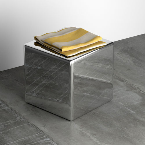 Moderner Hocker - CUBE - Componendo - Gestell aus rostfreiem Edelstahl
