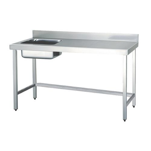 Edelstahl-Zubereitungstisch - 115L60.120.K - NOFER - mit Waschbecken / Profi