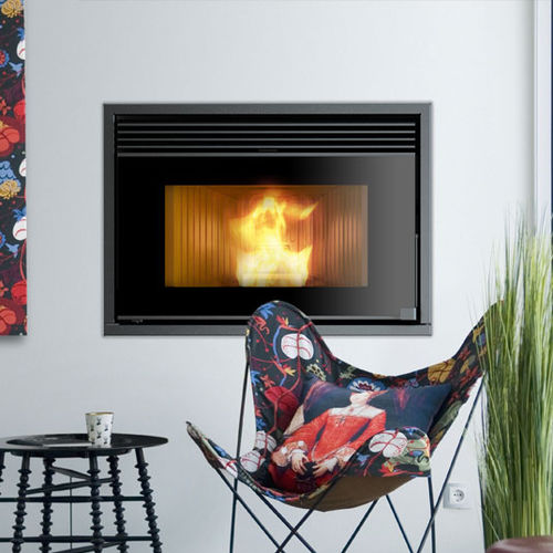 Holz-Kamineinsatz - RCV 1000 - Ravelli - Pellet / Stahl / modern